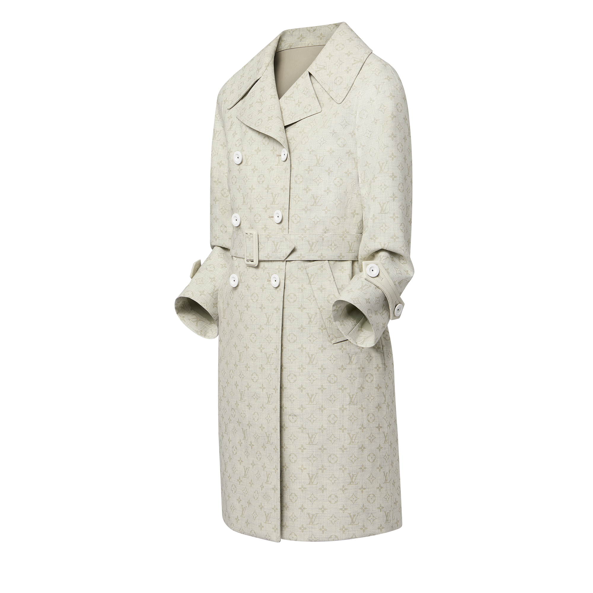 Monogram Jacquard Trench Coat Ready to Wear LOUIS VUITTON